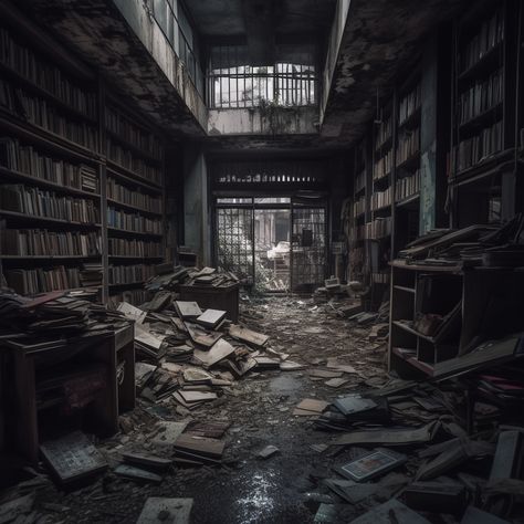 Abandoned bunker, Nikon D850, 16mm F2.8. Eerie seclusion & nature's reclaim. 🌿🚪📷 #postapocalypticbunker #nikond850 #urbex #decay Old Abandoned Library, Dystopian Book Aesthetic, Library Abandoned, Abandoned Bunker, Abandoned Library, Dystopian World, Abandoned City, Nikon D850, Dystopian Books