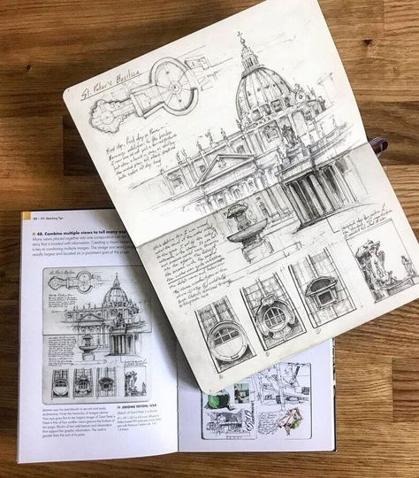 Architecture Journal, Great Architecture, Architecture Drawing Sketchbooks, Travel Art Journal, Travel Sketchbook, Architecture Sketchbook, Architecture Design Sketch, Architecture Design Drawing, Drawing Studies