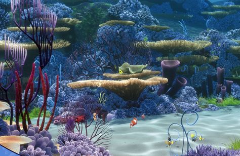 Finding Nemo - Great Barrier Reef where Nemo lives Ocean Underwater, Water Background, Ocean Wallpaper, Aquarium Backgrounds, Finding Nemo, Disney Dream, Sealife, Animation Studio, Underwater World