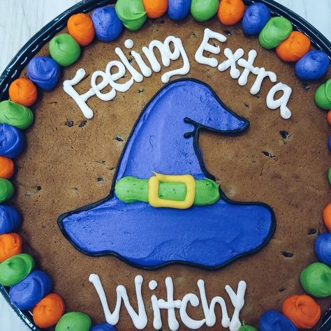 Vasectomy Cookie Cake, Fall Themed Cookie Cake, Halloween Cookie Cakes Ideas, Halloween Cookie Cake Ideas, Message Cookies Ideas, Pumpkin Cookie Cake, Halloween Cookie Cake Designs, Halloween Cookie Cakes, Fall Cookie Cake Designs