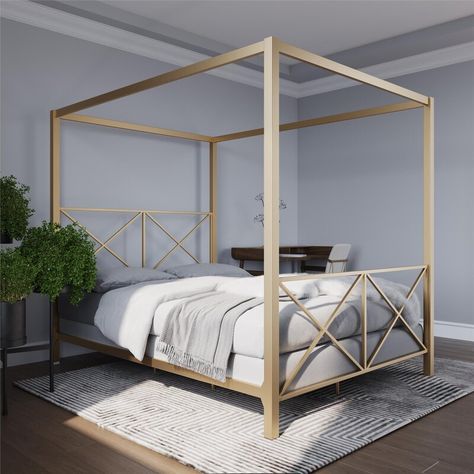 Metal canopy bed