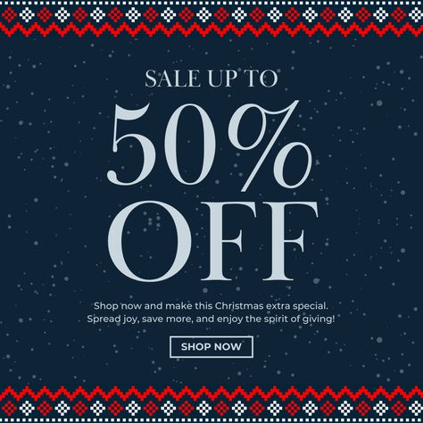 Get ready for the holiday shopping season! 🎁✨ Our Navy, White, and Red Modern Minimalist Christmas Sale Promotion Instagram Post is designed to help you share exciting deals with style. Spread the word and make the most of this festive season! Christmas Sale Poster Design, Christmas Sale Email, Modern Minimalist Christmas, Christmas Sale Poster, Christmas Template, Christmas Offers, Night Friends, Christmas Promotion, Minimal Christmas