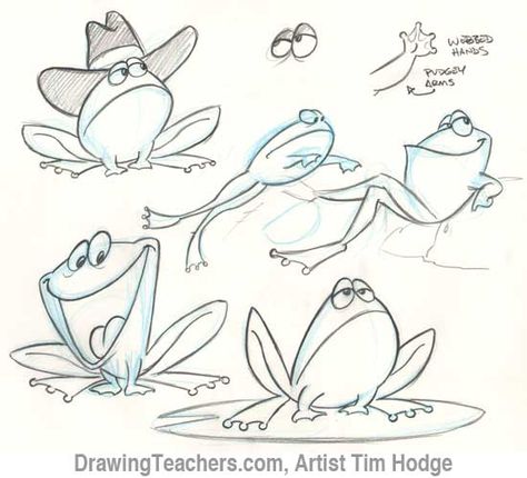 Frog Cartoon How To Draw Frogs, Frog Jumping Drawing, Frog Face Drawing, Cute Frogs Art, Frog Sketches, Cartoon Frogs, Draw A Frog, Frosch Illustration, Frog Sketch