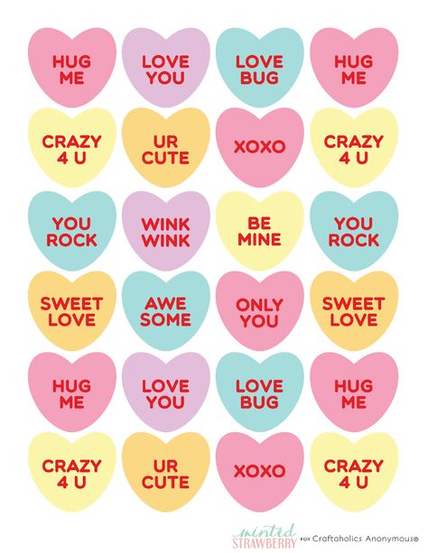 candy-heart-printable Diy Valentine Decorations Homemade, Candy Hearts Printable, Candy Heart Crafts, Candy Heart Sayings, Heart Candy Drawing, Candy Heart Decorations, Candy Heart Painting, Candy Hearts Sayings, Candy Hearts Aesthetic