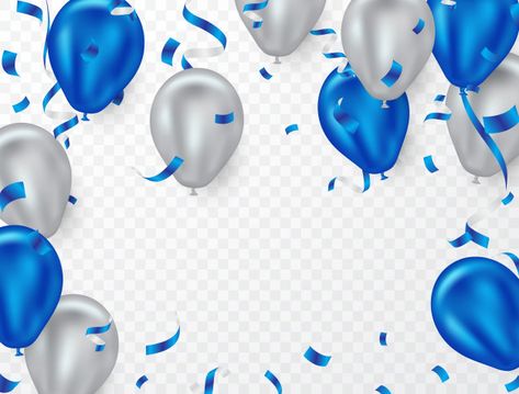 Blue and white helium balloon background for party Premium Vector | Free Vector #Freepik #vector #freebackground #freebusiness #freebirthday #freesale Bday Background, Background For Party, Business Birthday, Birthday Background Design, Happy Birthday Blue, Balloon Mobile, Confetti Background, Birthday Sale, Balloon Background