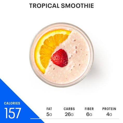 5 Nutritious Smoothies Under 200 Calories (Summer Edition) | Nutrition | MyFitnessPal Sweet Smoothies, Beachbody Recipes, Protein Smoothie Recipes, Nutritious Smoothies, Summer Smoothies, Tropical Smoothie, Quick Healthy Meals, Smoothie Ingredients, 200 Calories