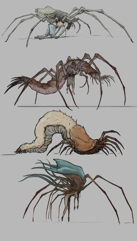 Arte Peculiar, Creature Artwork, Alien Concept Art, 다크 판타지, Monster Concept Art, Creature Drawings, Alien Creatures, Insect Art, Fantasy Monster