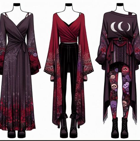 Musician Outfits Aesthetic, Magic Outfits, Clothing Design Sketches, Witch Fashion, Witchy Fashion, Fashion Design Drawings, Mode Inspo, Fantasy Clothing, Fantasy Fashion