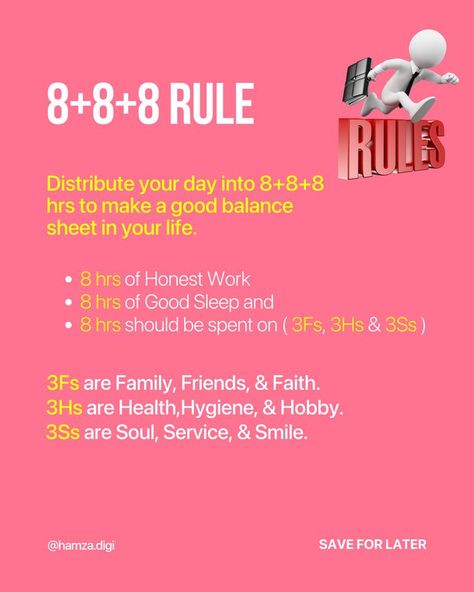 👍 8+8+8 Rule 💯 8 8 8 Rule Time Table, The 8+8+8 Rule, Balance Sheet Of Life, 8 8 8 Rule Study, 888 Rule Schedule, 8 Hrs Study Plan, 8 8 8 Rule Time, 5 By 5 Rule, 8 8 8 Rule