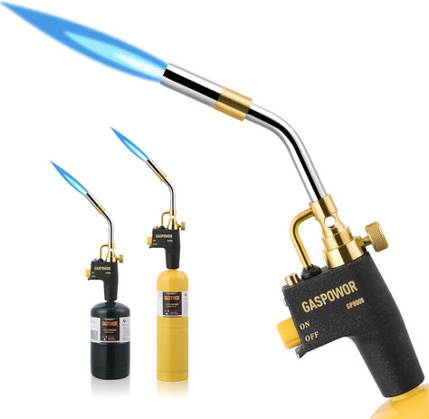 🔥【 High Intensity Propane Torch Head】GASPOWOR propane torch head with igniter produces a high intensity blue flame with propane gas (flame burns at 3600F) or MAPP Gas (flame burns at 3730F). Generate maximum concentrated heat suitable for large-diameter brazing, welding. (Soldering copper pipes up to 3/4″) 🔥【Superior Performance Welding Torch】 Our welding torch features a patented design with a built-in pressure regulator. Soldering Copper Pipe, Propane Torch, Copper Pipes, Residential Plumbing, Blow Torch, Pipe Welding, Welding Torch, Blue Flame, Solar Charger