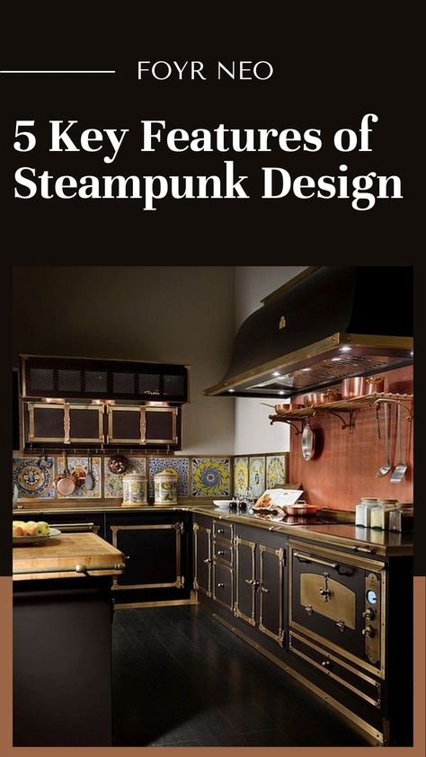 Steampunk Themed Room, Steampunk Kitchen Cabinets, Steampunk Home Design, Steampunk Game Room, Steampunk Office Interior Design, Steampunk Aesthetic Room, Industrial Steampunk Interior Design, Steampunk Kitchen Decor, Steampunk Kitchen Ideas