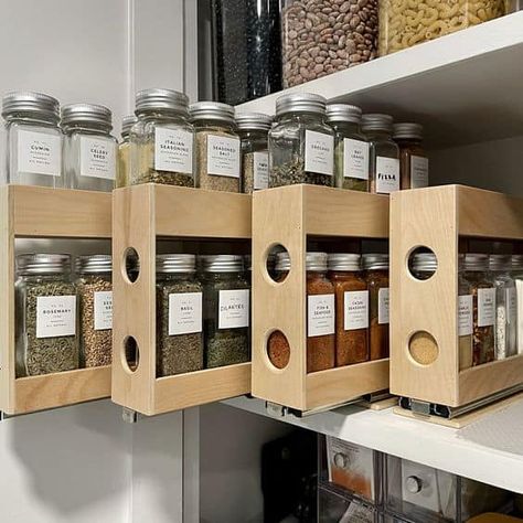 Cabinet Pullouts, Spices Organization, Spices Organizer, Pull Out Cabinet Drawers, Spice Cabinet Organization, Spice Rack Organization, Pull Out Spice Rack, Cabinet Spice Rack, Pull Out Cabinet