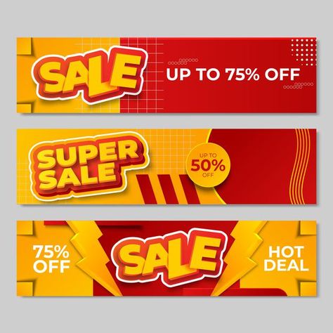 Set of sale banners design. vector illus... | Free Vector #Freepik #freevector #banner #brochure #flyer #frame Sales Banner Design Ideas, Banner App Design, Sale Banner Design Ideas, Discount Banner Design, Banner Website Design, Offers Banner, Business Banner Design, Sale Poster Design, Banner Design Templates