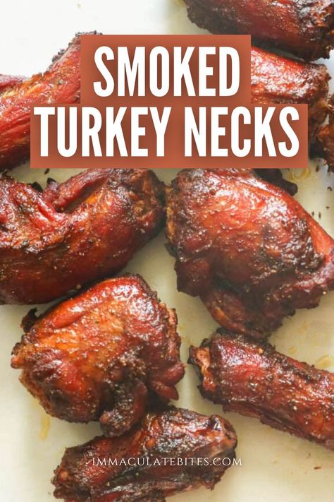 Easy Family Dinner Ideas - Smoked Turkey Necks. Turkey Neck Recipe Southern, Deep Fried Turkey Wings, Turkey Necks Recipe, Wings Recipe Grilled, Smoked Turkey Necks, Recipes Soul Food, Turkey Neck Recipe, Easy Family Dinner Ideas, Smoked Turkey Wings