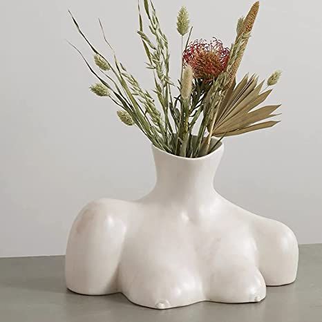 Body Vase, Modern Boho Home Decor, Feminine Body, Modern Bohemian Home, Small Indoor Plants, Modern Farmhouse Table, Modern Boho Decor, Sculpture Art Clay, Vase Ceramic