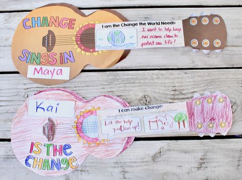 MaiStoryBook: Change Sings: A Children’s Anthem + *I am the Change* Guitar Craft – MaiStoryBook Guitar Craft, Steam Classroom, Guitar Crafts, Ela Centers, Amanda Gorman, Book Craft, Interactive Read Aloud, Long Books, Be The Change