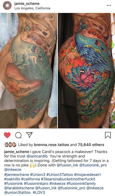 Cardi B Tattoo, Aztec Tattoos Sleeve, Colour Tattoo For Women, Aztec Tattoos, Tattoos Infinity, Peacock Tattoo, Cute Hand Tattoos, Tattoos Mandala, Black Girls With Tattoos