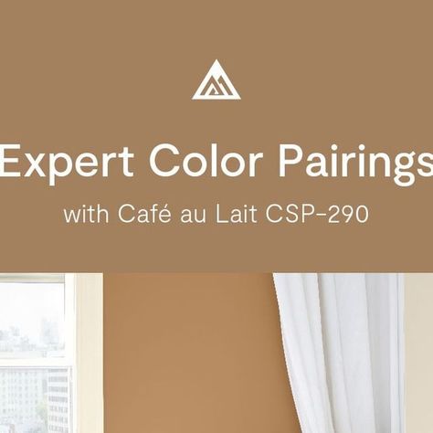 Benjamin Moore on Instagram: "Like a cup of rich, creamy coffee, Café au Lait CSP-290 is deliciously indulgent. Swipe through to see some of our favorite pairings with other hues from the Color Stories® Collection*, then get started on painting your own story with a color sample or two! #BenjaminMoore #Paint #Home #PaintColors . *Color Stories® colors are only available in select premium interior products. Contact your locally owned store for more information." Creamy Coffee, Interior Products, Color Pairing, Color Stories, Benjamin Moore, Color Samples, Wall Paint, Paint Colors, Get Started