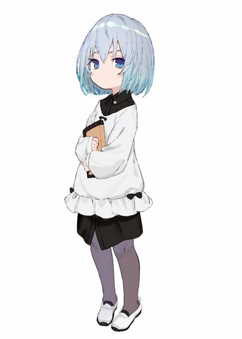 Girl With Blue Hair, Oc Manga, Poses Anime, Anime Designs, Cute Anime Chibi, Anime Child, Anime Baby, Anime Angel, Cute Chibi