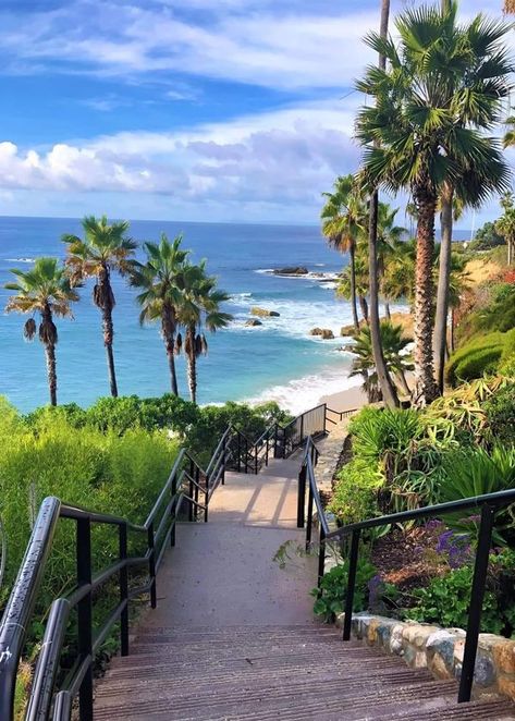 Beach Town Aesthetic, Thousand Steps Beach, California Towns, California Honeymoon, Tree Palm, I Love You Honey, Laguna Beach California, Newport Beach California, California Summer