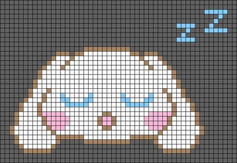 32x32 Pixel Art Grid, Pixel Art Grid, Kandi Patterns, Tapestry Crochet Patterns, Sanrio Cinnamoroll, Pixel Pattern, Pixel Art Pattern, Diy Crochet Projects, Alpha Pattern