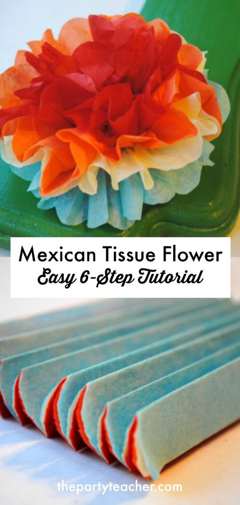 Mexican Flowers Diy, How To Make Mexican Decorations, Simple Fiesta Decorations, Taco Party Table Decorations, Centerpiece For Fiesta Party, Mexican Fiesta Retirement Party, Mexican Fiesta Flowers, Fiesta Party Table Centerpieces, Cricut Mexican Party Decorations