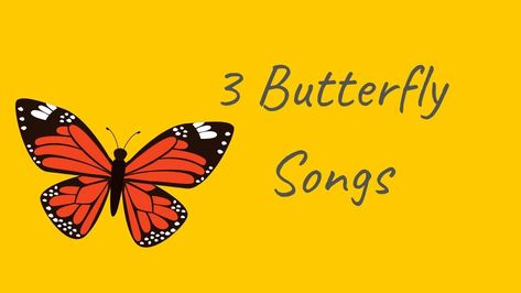 Butterfly Songs For Toddlers, Caterpillar Songs For Preschool, Butterfly Songs Preschool, Butterfly Movement, Parachute Songs, Caterpillar Song, Songs For Preschoolers, Butterfly Activities, Butterfly Song