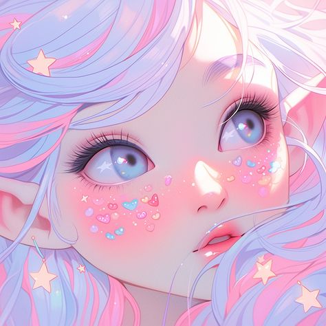 Pink Aesthetic Cartoon, Gothic Elf, Candy Icon, Elf Drawings, Aesthetic Cartoon, Fairy Artwork, Discord Pfp, Pop Art Wallpaper, Demon Girl