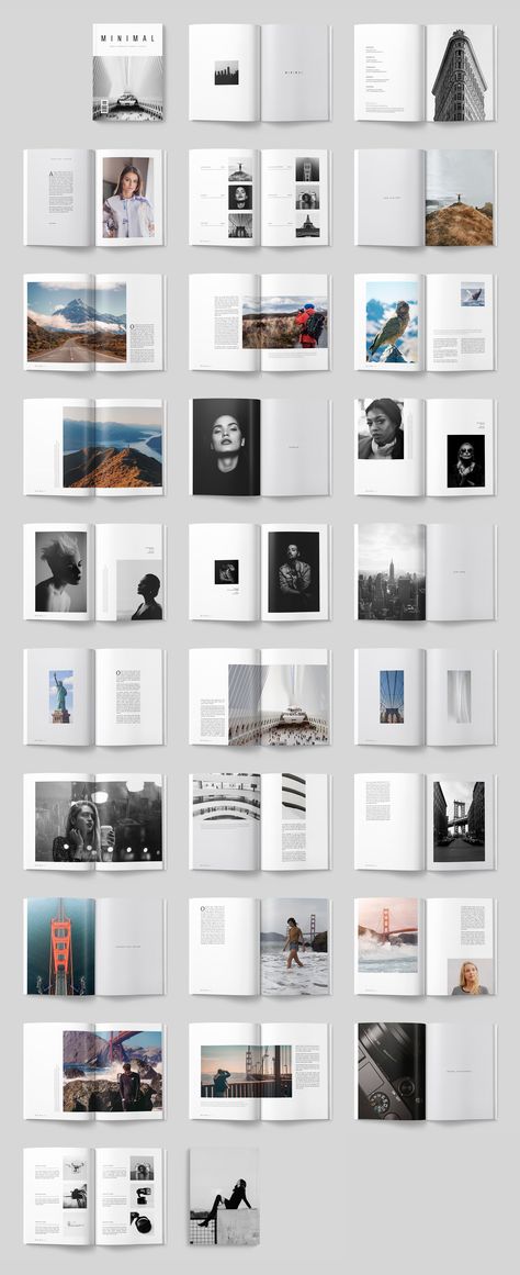 MINIMAL MAGAZINE by MashMish Studio on @creativemarket Photo Book Layout Design Inspiration, Minimal Cover Design, Photo Magazine Layout Design, Photo Magazine Layout, Minimal Magazine Cover, Magazine Editorial Design, Photo Book Design, Noora And William, Design De Configuration