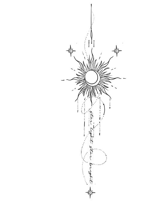 Stars And Sun Tattoo, Sun Spine Tattoo, Aethestic Quotes, Back Tattoo Women Spine, Thumb Tattoos, Tatoo Inspiration, Irish Tattoos, Spine Tattoos For Women, Sun Tattoos