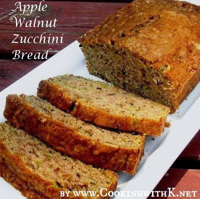 Apple Zucchini Bread, Apple Zucchini, Apple Cream Cheese, Fresh Apple Cake, Apple Walnut, Walnut Bread, Southern Kitchen, Zucchini Bread Recipes, Apple Bread