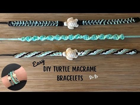 How to Make A Bracelet I Easy Turtle Macrame Bracelets I DIY Bracelets @graciescraftzone - YouTube Macrame Turtle, Cute Macrame, Turtle Bracelet, Bracelet Diy, Macrame Bracelet, A Bracelet, Macrame Bracelets, Diy Bracelets, Turtles