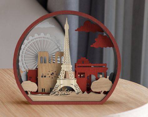 Laser Art Wood Gift Ideas, Laser 3d Art Wood, 3d Shadow Box Wood, Laser Cut Box Design, Mountain Shaped Shadow Box, 3d Lighted Shadow Box Cricut, 3d Shadow Box With Lights, Dollhouse Furniture Kits, Wood Laser Ideas