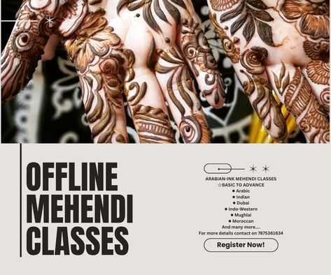 Mehendi Classes Advertisement, Dubai