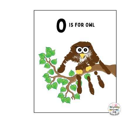 Owl Handprint, O Is For Owl, Art Craft Kids, Handprint Template, Handprint Art Kids, Handprint Printable, Alphabet Crafts Preschool, Template Craft, Add Kids