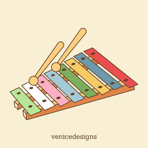 Xylophone Design Clipart X For Xylophone Craft, Xylophone Illustration, Xylophone Clipart, Instrument Drawing, Music Instruments Illustration, Xylophone Music, Bamboo Xylophone, Clipart Cartoon, Drawing Vector