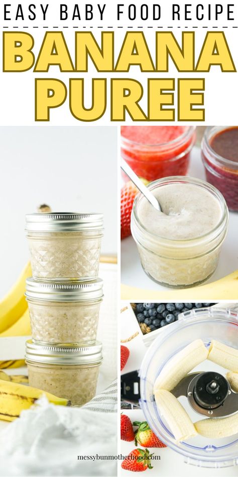 banana puree Baby Food Puree Recipes Stage 1, Banana Puree For Baby, Stage 1 Baby Food, Easy Baby Food, Baby Food Recipes Stage 1, Banana Puree, Banana Baby Food, Homemade Laundry Detergent Recipes, Baby Food Recipe