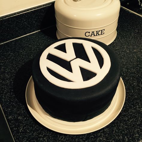 My Volkswagen inspired cake #VW Car Cakes For Men Birthdays, Car Cakes For Men, Simple Birthday Cake Designs, 21st Birthday Cake Toppers, Car Cakes, Wheel Cake, Disney Cupcakes, Cake For Boyfriend, Cars Birthday Cake