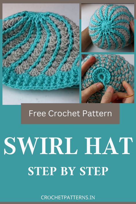 Crochet Swirl Hat Pattern Crochet Swirled Beanie, Spiral Hat Crochet Pattern, Unique Crochet Beanie Patterns, Mandala Yarn Crochet Hat Patterns Free, Crochet Spiral Beanie Pattern Free, Spiral Knit Hat Pattern Free, Spiral Beanie Crochet Pattern, Swirl Crochet Pattern Spirals, Spiral Crochet Hat