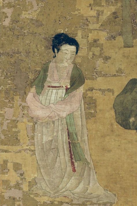 Women's clothing of the Yuan Dynasty (1271 — 1368) in the painting "Court Ladies on an Outing" (游行仕女图) by an artist of the Yuan Dynasty. Yuan Dynasty Clothing, Dynasty Clothing, Yuan Dynasty, Period Clothing, Period Outfit, Chinese Culture, An Artist, Period, Women's Clothing