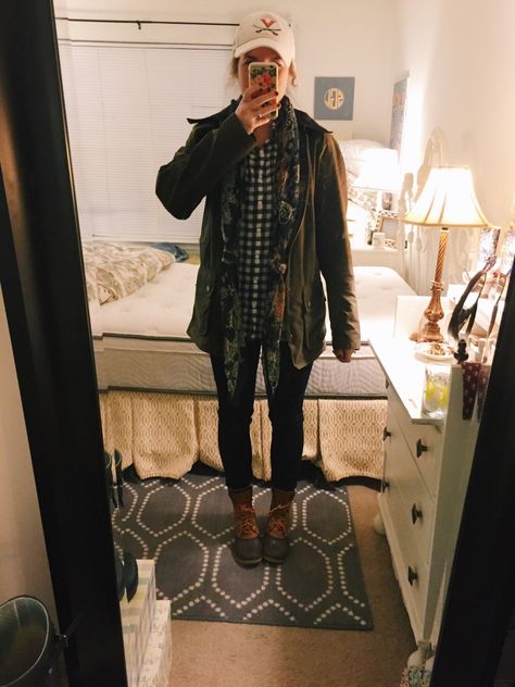 Bean Boots Outfit, Barbour Beaufort, Ll Bean Boots, Field Coat, Prep Style, Barbour Jacket, Bean Boots, Boots Outfit, Ball Cap