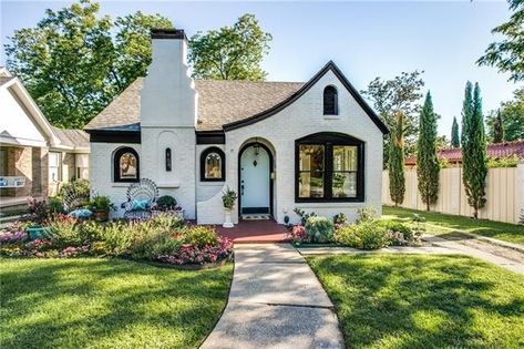 Herringbone Wood Floor, Country Cottage Decor, Beautiful Farmhouse, Tudor House, Cozy Cottage, Cottage Homes, House Inspo, Cottage Decor, Dallas Tx