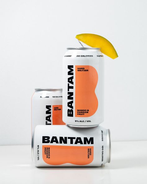 Bantam Hard Seltzer on Behance Canned Drinks Packaging, Cocktail Can Design, Beverage Can Design, Seltzer Branding, Energy Drink Design, Can Packaging Design, Drink Packaging Design, Canned Beverages, Beer Branding