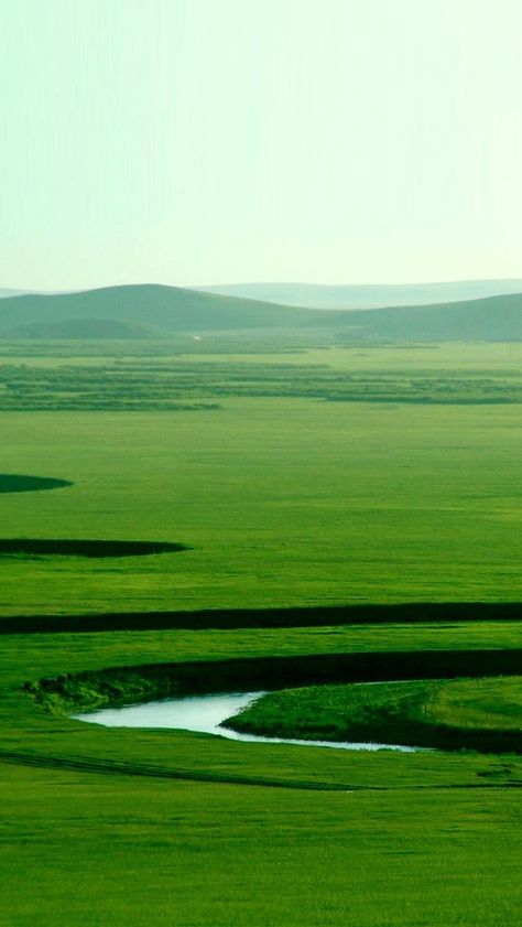 Green meadow Serenity Now, Water Element, Elba, Best Places To Travel, Mongolia, World Of Color, Fantasy Landscape, Scenery Wallpaper, Of Wallpaper