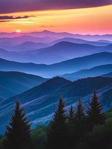 Colorful Places, Mountain Photos, Mountain Sunset, Great Smoky Mountains National Park, Smoky Mountain National Park, Great Smoky Mountains, Camping And Hiking, Autumn Photography, Male Art