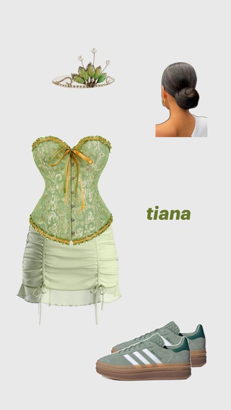 Princess, Tiana, Disney princess Halloween costume Princess Tiana Disney, Tiana Disney Princess, Princess Tiana Costume, Disney Princess Halloween Costumes, Tiana Costume, Disney Princess Halloween, Tiana Disney, Halloween Duos, Princess Halloween