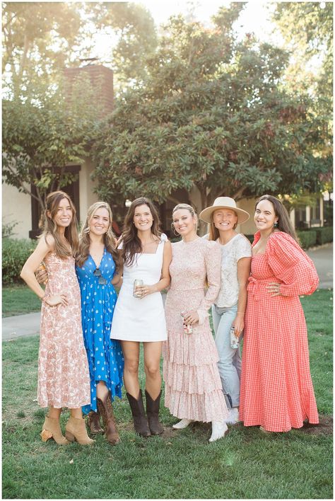 Rehearsal Dinner Dress With Cowboy Boots, Wedding Party Cowboy Boots, Country Themed Wedding Guest Attire, Western Theme Rehearsal Dinner Outfits, White Dresses With Cowboy Boots, Wedding Guest With Cowboy Boots, Rustic Theme Outfit, Country Wedding Dresses With Boots Guest, Western Welcome Party