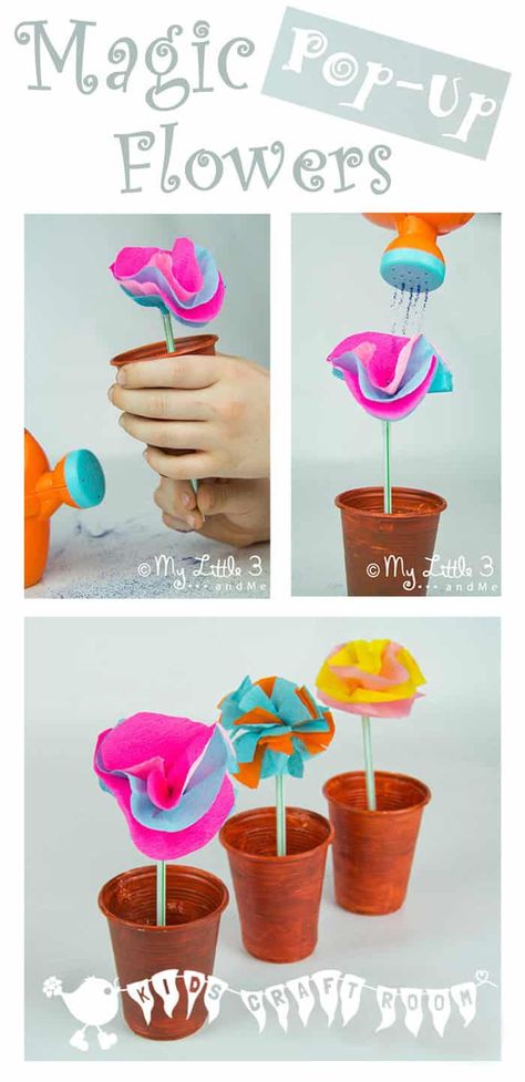 Magic Pop Up Flowers, an interactive "Mary, Mary Quite Contrary" nursery rhyme craft for kids. Nursery Rhyme Crafts, Mary Mary Quite Contrary, Mary Quite Contrary, Kids Craft Room, Mary Mary, Spring Preschool, Flower Theme, Flower Craft, Creative Arts And Crafts