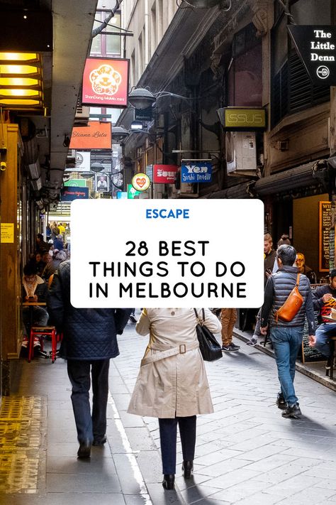 Melbourne is brimming with culture, from live music and hidden bars to fantastic festivals and events. #melbourne #victoria #australia #laneways Melbourne Things To Do, Things To Do In Melbourne Australia, Things To Fo, Melbourne Australia City, Melbourne Laneways, Things To Do In Melbourne, Places In Melbourne, Hidden Bars, Victoria Melbourne