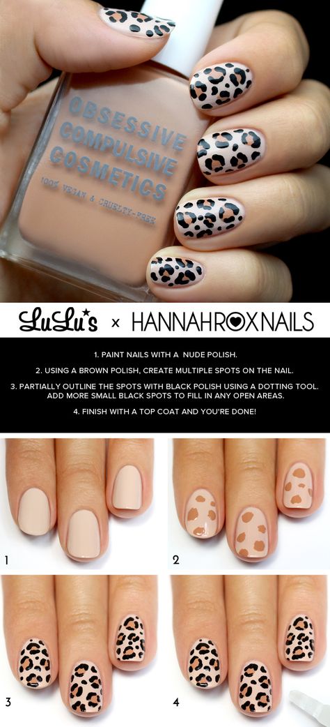 We're heading into the wild with this week's sweet and sassy leopard print nail tutorial! Leopard Print Nails Tutorial, Print Nail Art, Cheetah Nail Designs, Cheetah Nails, Fall Nail Art Designs, Leopard Print Nails, Leopard Nails, Animal Print Nails, Super Nails